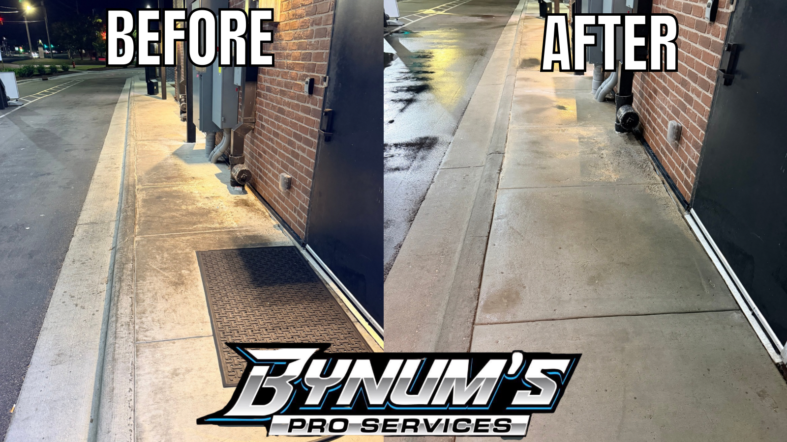 Before and after cleaning